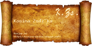 Kosina Zsóka névjegykártya